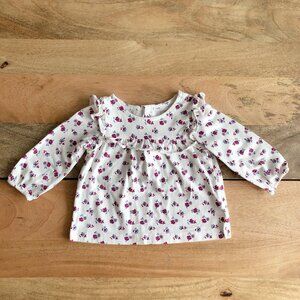 3/$15 Carter’s shirt 6m baby girl top floral shirt
